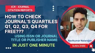 Thumbnail: How to check SCOPUS Journal's Q1, Q2, Q3, Q4 quartiles for FREE? | Scimagojr | RK KEYNOTES