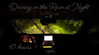 Thumbnail: 🎧 Relaxing Sounds of Light Rain Falling on the Car while Driving Through The Forest at Night