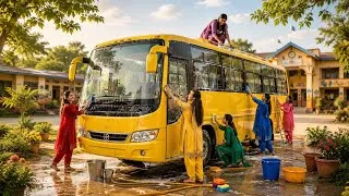 Thumbnail: 6 Girls Found an Abandoned School & Bus in the Jungle… Then They Changed Everything! 😱❤️