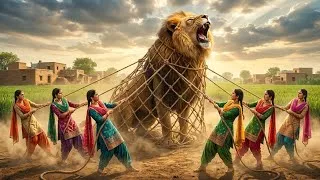 Thumbnail: 6 Girls vs 5000-Foot GIANT Lion! 😱 They Saved His Family | Village Story