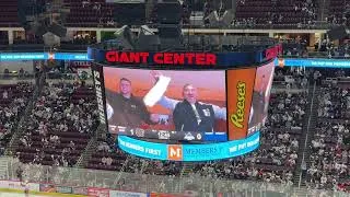 Thumbnail: Alex Ovechkin attends Hershey Bears playoff game and does the ROAR