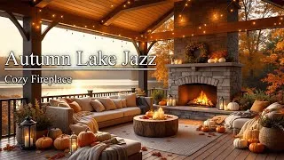Thumbnail: Autumn Lake Jazz | Cozy Fireplace & Smooth Evening Tunes