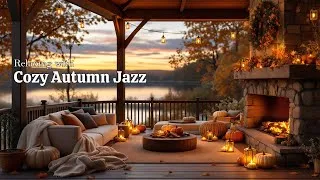 Thumbnail: Cozy Autumn Jazz 🍁 Fireplace & Lakeside Evening Relaxation
