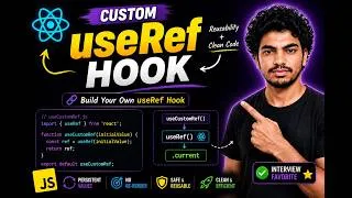 Thumbnail: Built your own Custom useRef Hook in React | useRef hook simplified