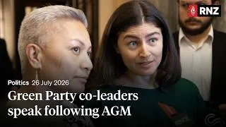 Thumbnail: Green Party co-leaders speak following AGM | RNZ