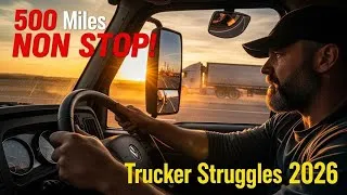 Thumbnail: A Real Day in the Life of an American Truck Driver 2026 | 500+ Miles OTR Vlog