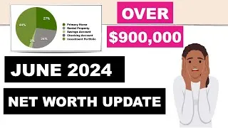 Thumbnail: June 2024 Net Worth Update | Over $900,000 | Financial Independence