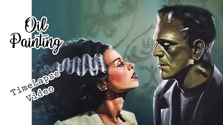 Thumbnail: OIL PAINTING TIME-LAPSE - Portrait Bride of Frankenstein