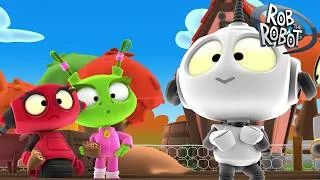 Thumbnail: Veggie Garden Fun! 🥕 But Oh No, A Head Bonk! 🤕 | Rob The Robot | Preschool Learning