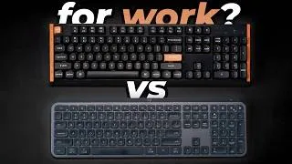 Thumbnail: Which keyboard is ACTUALLY BETTER for WORK? (Logitech MX Keys S vs. Keychron K10 HE)