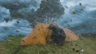 Thumbnail: BRUTAL BAD WEATHER ‼️SUPER STORM HIT MY TENT - Camping in Heavy Rain & Strong winds