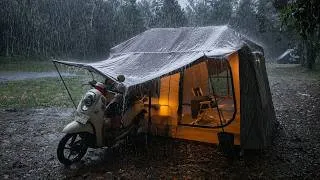 Thumbnail: Hibernating in My Cozy Tent During Heavy Rain 🌧️ Camping in Heavy Rain