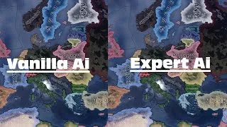 Thumbnail: Vanilla Ai vs Expert Ai HOI4 Timelapse