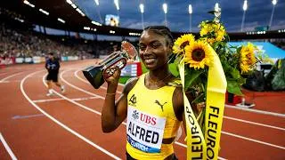Thumbnail: Julien Alfred After Winimg 100m | World Record | Zurich Diamond League 2026