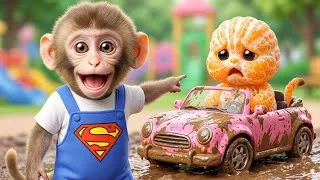 Thumbnail: Monkey Opens a Garage But No Customers Come! 😂🐒🚗 | Funny Monkey Story