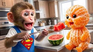 Thumbnail: Monyet Mono Imut Menyelamatkan Bayi Jeruk dari Bahaya dan Mencarikan Banyak Teman Bermain