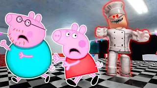 Thumbnail: Peppa & Daddy Pig ESCAPE EVIL PIZZERIA in Roblox