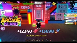 Thumbnail: Arcade Island, Bloxzee BONUS WIN! 12,340 TICKETS!