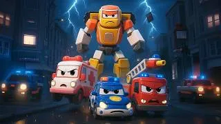 Thumbnail: There’s a Huge Storm! Help, Super Robot & Rescue Team! 🌩️  Robofuse