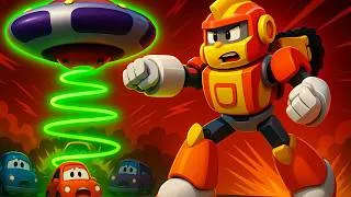 Thumbnail: UFO L&ing! 🚀 Robofuse Save the City 👽 Car Cartoons for Kids