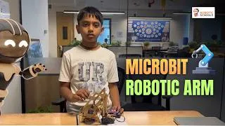 Thumbnail: Sai Pranav Builds a Robotic Arm Using Micro:bit & Joystick 🤖 | A Hands-On Robotics Learning
