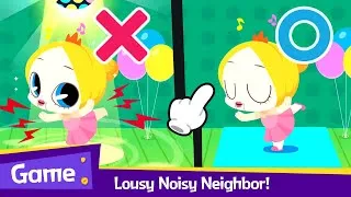 Thumbnail: Game Play! Lousy Noisy Neighbor for Kids | Robottrains Best Kids song