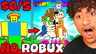 Thumbnail: $0 to $1 TRILLION NO ROBUX RACE in Steal A Brainrot