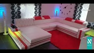 Thumbnail: 2023 new 20L safe sofa design with living room modern sofa cover corner sofa latest leather sofa