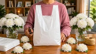 Thumbnail: I Turned Plastic Bags Into Stunning White Flowers - They Look Just Like Real Ones - Easy DIY Craft