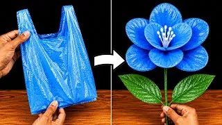 Thumbnail: I Made a Realistic Blue Flower From a Plastic Bag - It Looks Absolutely Stunning - Easy DIY Craft