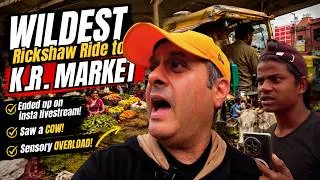 Thumbnail: WILDEST Rickshaw Ride to K.R. Market in Bangalore! Krishna Rajendra Market, India