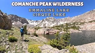 Thumbnail: Cirque and Emmaline Lakes, Comanche Peak Wilderness. A perfect bluebird day.