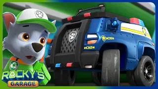Thumbnail: How Broken is that thing?! | Rocky's Garage | Rocky PAW Patrol | Cartoons for Kids