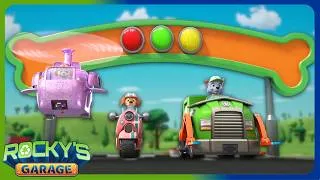 Thumbnail: Skye's Sparkly Copter 🚁 | Rocky's Garage | Rocky PAW Patrol | Cartoons for Kids