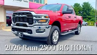 Thumbnail: 2026 Ram 2500 Big Horn CrewCab 4x4! Built in storage, touch screen display, sensors and MORE!! 