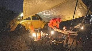 Thumbnail: Solo Camping in A Rainstorm - Living Out Of a VW Bug