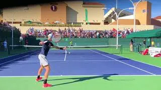 Thumbnail: Roger Federer & Kyle Edmund Practice - Indian Wells 2018