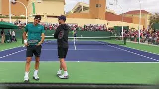 Thumbnail: Roger Federer & Tomas Berdych Practice - Indian Wells 2018