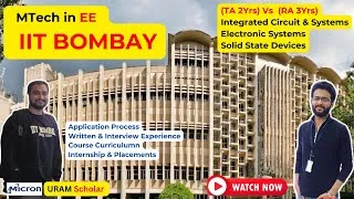 Thumbnail: IIT Bombay MTech | TA vs RA | ICS vs ES vs SSD | Interview| Internship & Placements #iisc #iit