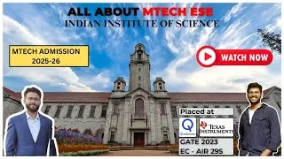 Thumbnail: Electronic Systems Engineering MTech IISc | Interview | Placements | MVLSI vs ESE vs EPD #iisc #gate