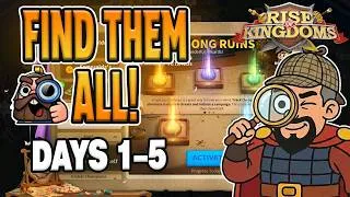 Thumbnail: Find them all! Days 1-5 — Runes Among Ruins | Rise of Kingdoms (RoK)