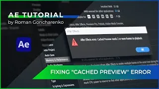 Thumbnail: How to Fix "Cached Preview Needs 2 or More Frames to Playback" in After Effects 💯
