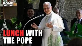 Thumbnail: Pope Leo XIV Shares a Meal With the Most Vulnerable in Castel Gandolfo