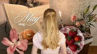 Thumbnail: romantic spring days 💐 vintage shopping, crafts, reading, & swan pancakes