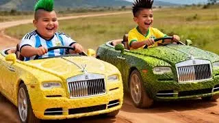 Thumbnail: Mbappé STOLE the Lemon Rolls-Royce Messi Built for His Son! 🍋🚘👑 | Crazy Football Story #messi