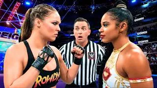 Thumbnail: Ronda Rousey vs. Bianca Belair and Jade Cargill and Naomi 4 Ways Women's Championship WWE2K26
