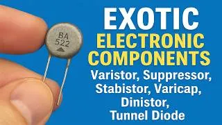 Thumbnail: Exotic Electronic Components. Varistor, Suppressor, Stabistor, Varicap, Dinistor, Tunnel Diode.