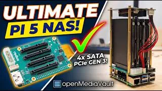 Thumbnail: Raspberry Pi 5 NAS: Radxa Penta HAT + OpenMediaVault 4-Bay Setup