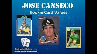 Thumbnail: Jose Canseco Rookie Cards - Raw and Graded Price Guide as of June 2026