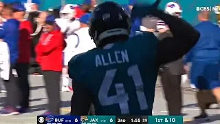 Thumbnail: Josh Allen's 1st career INT is against Josh Allen...
